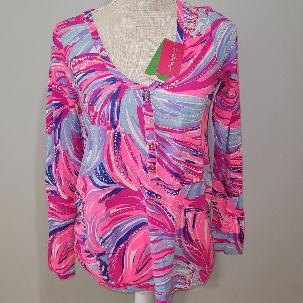 Lily Pulitzer Sorella Top Oh My Guava